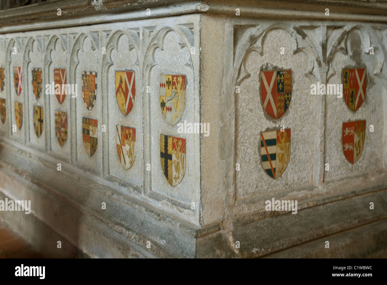 Inghilterra Oxforshire Ewelme StMarys chiesa Chaucer tomba Foto Stock