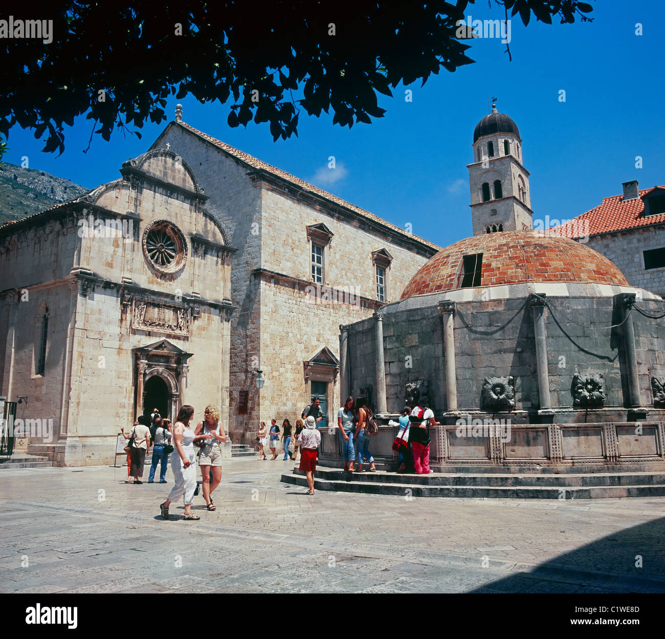 Fontana Onofrij Dubrovnik UNESCO Foto Stock