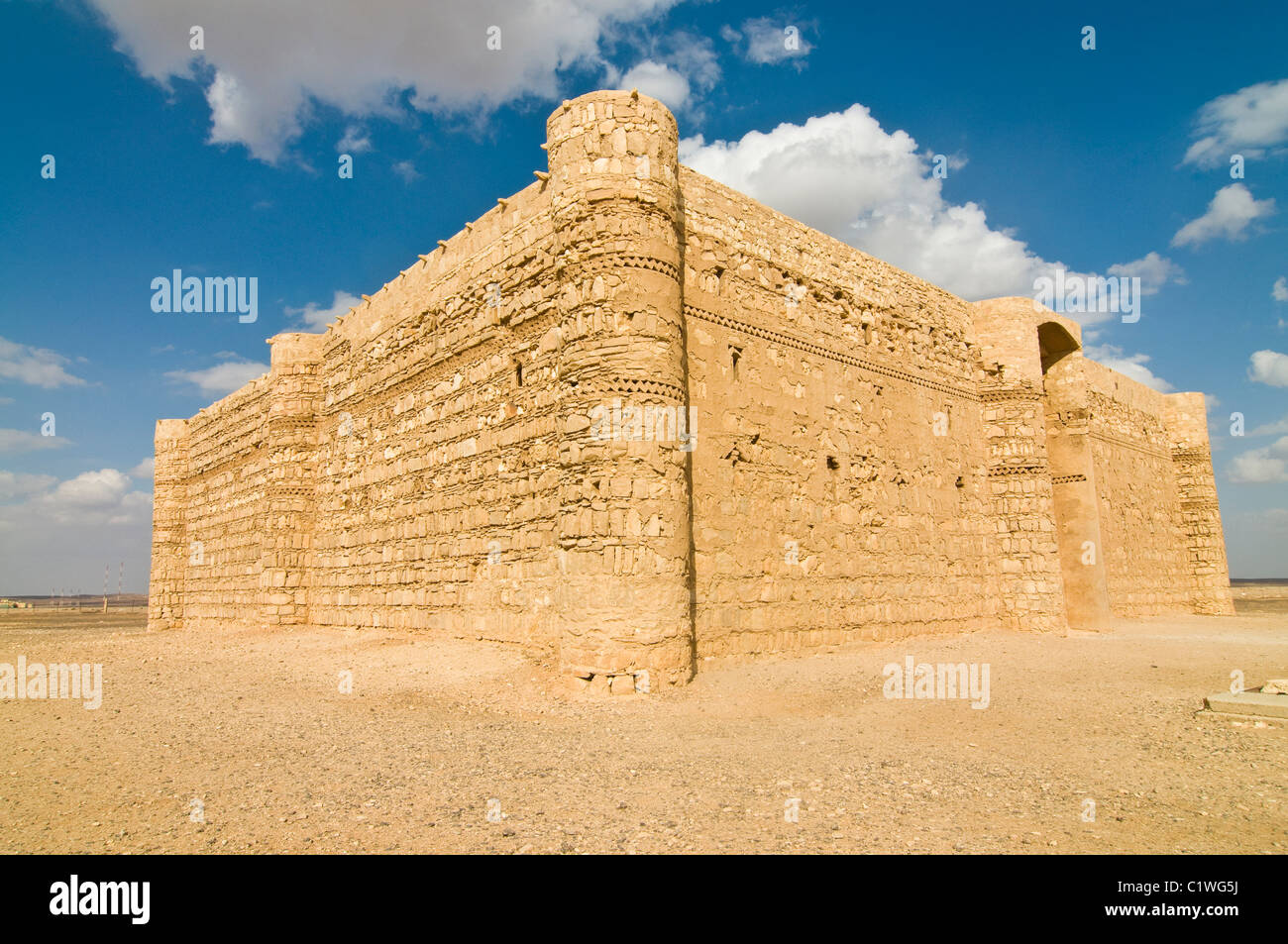 Giordania, Qasr Kharana fortezza Foto Stock
