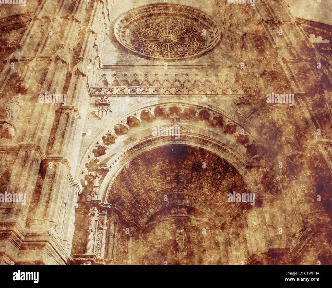 ES - MALLORCA: La Seu Cathedral a Palma de Mallorca (Arte Digitale) Foto Stock