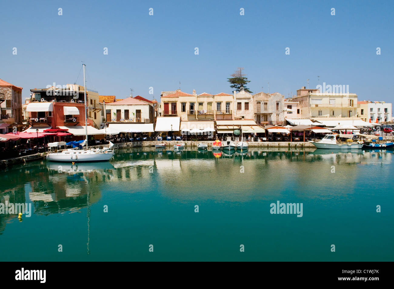 Rethymnon Porto Veneziano Creta Foto Stock