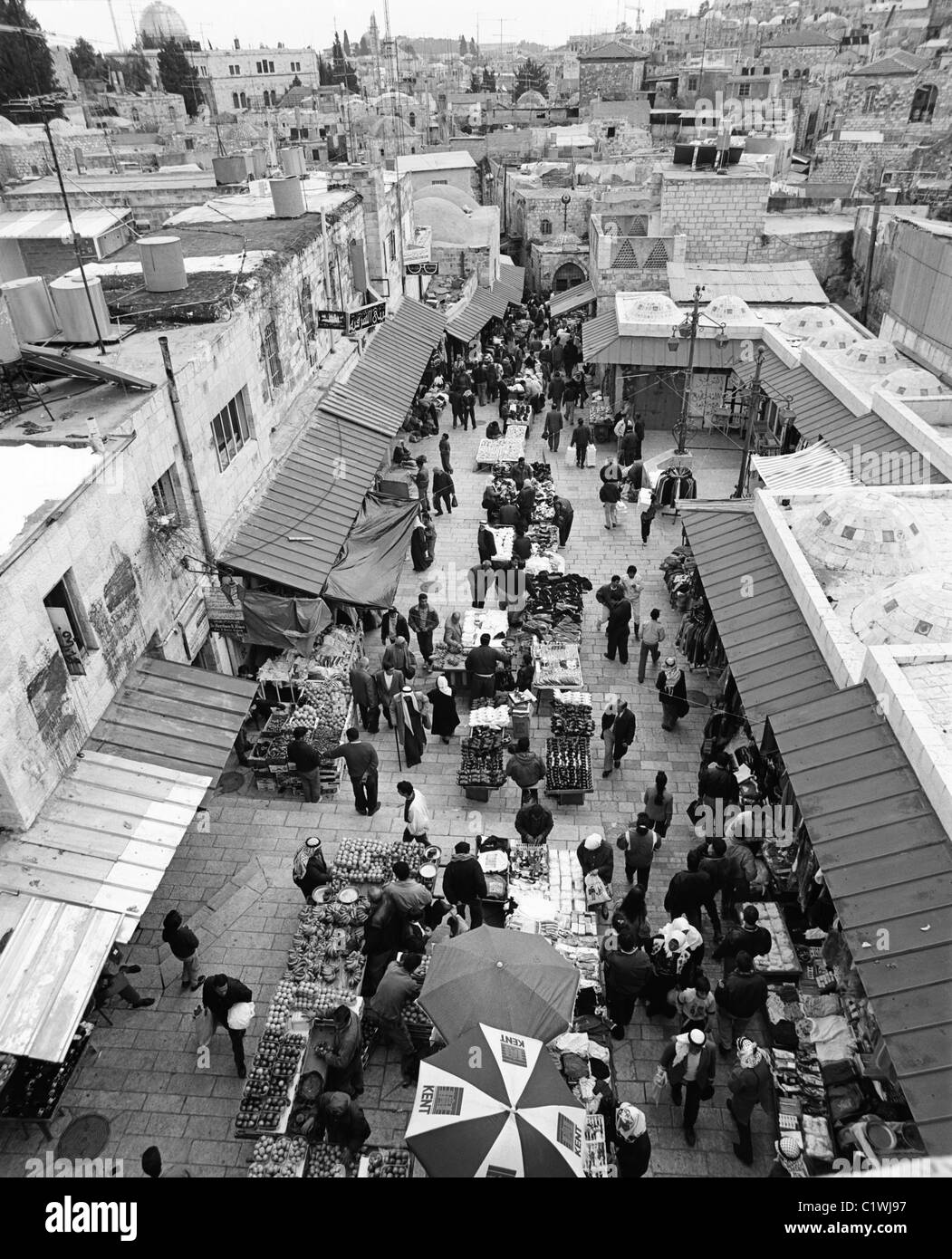 Street Market, quartiere arabo, la Città Vecchia di Gerusalemme, Israele Foto Stock