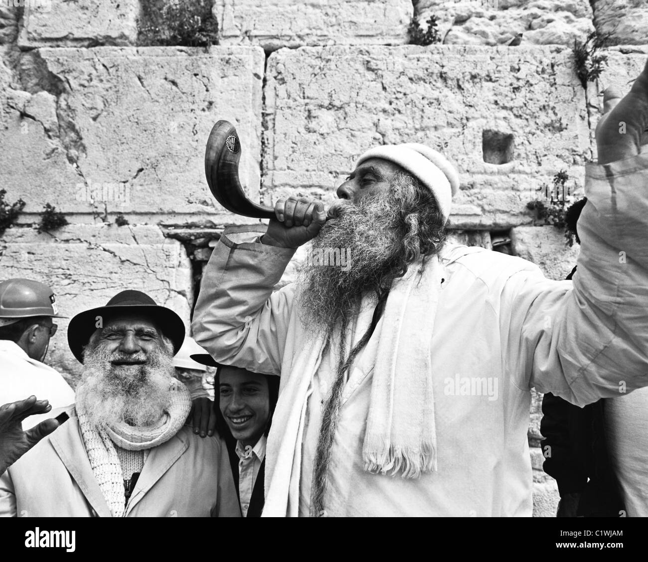 Rabbino ebreo della parete occidentale, la Città Vecchia di Gerusalemme, Israele Foto Stock