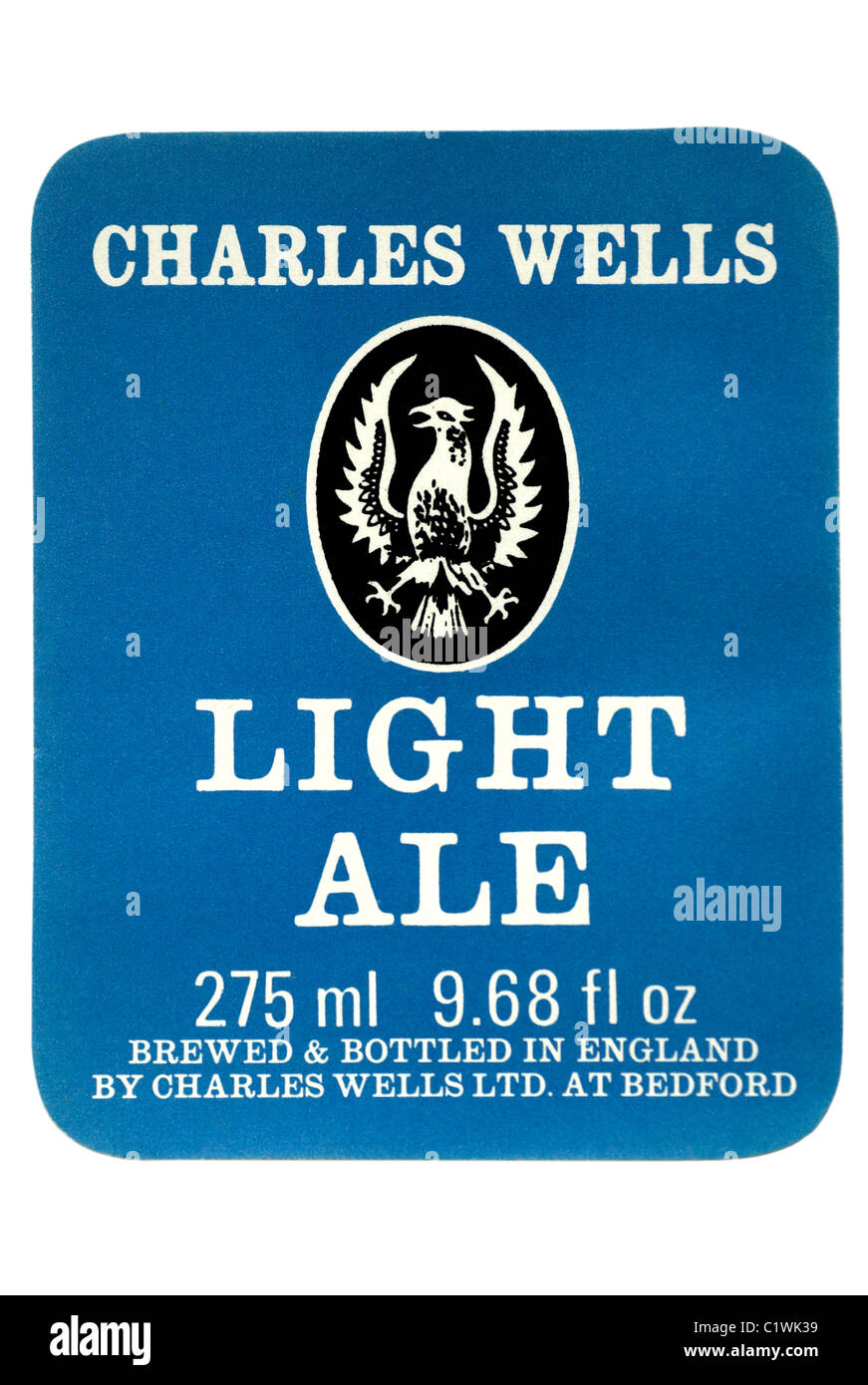 Charles Wells Light Ale Etichetta flacone - data sconosciuta ma pre Wells & Young fusione di 2006. Foto Stock