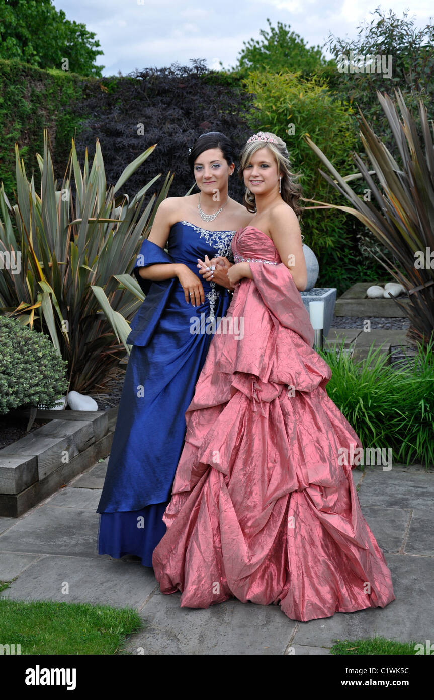 Due regine di Prom Foto Stock