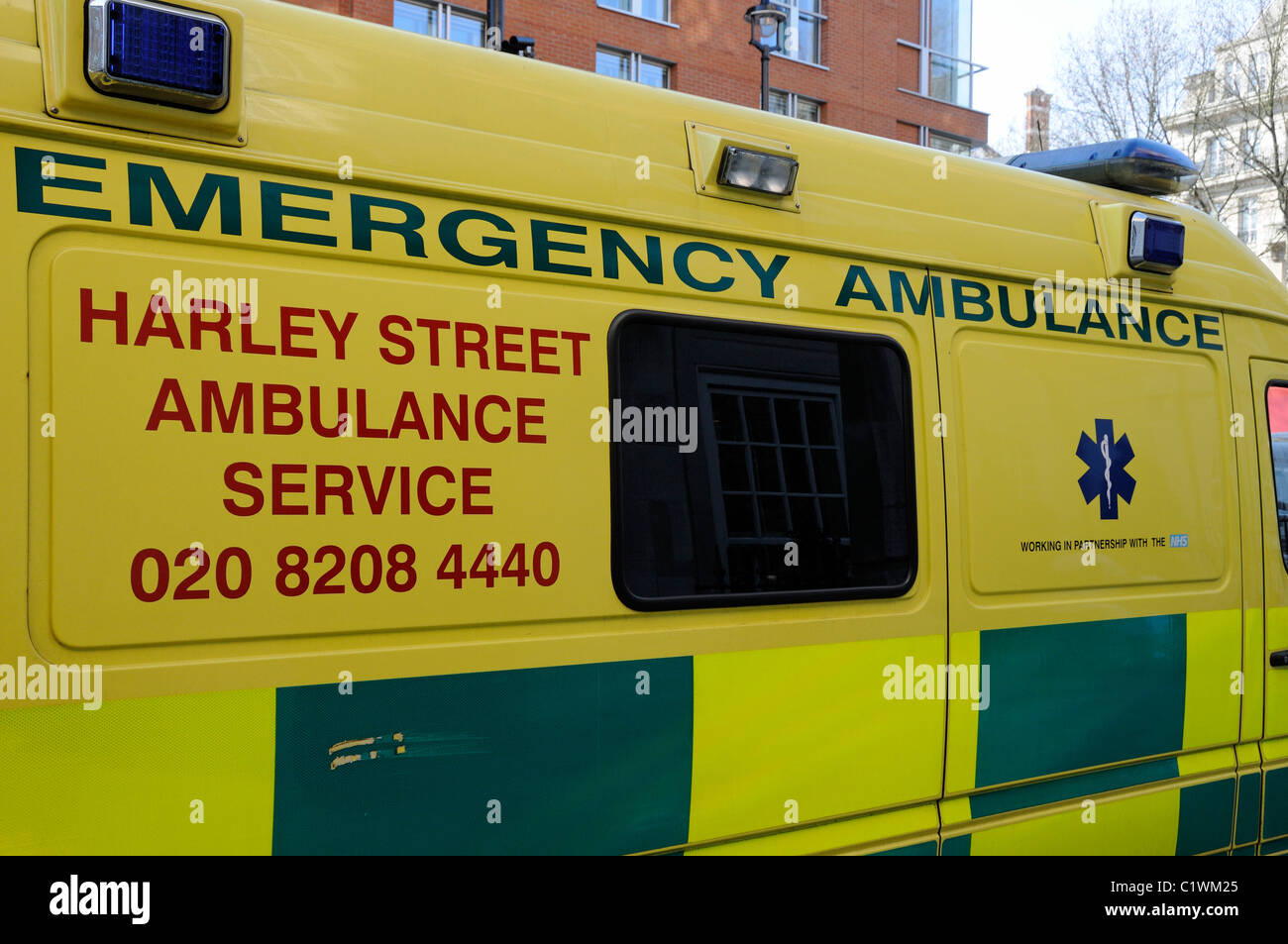 Harley Street servizio ambulanza Londra Inghilterra REGNO UNITO Foto Stock