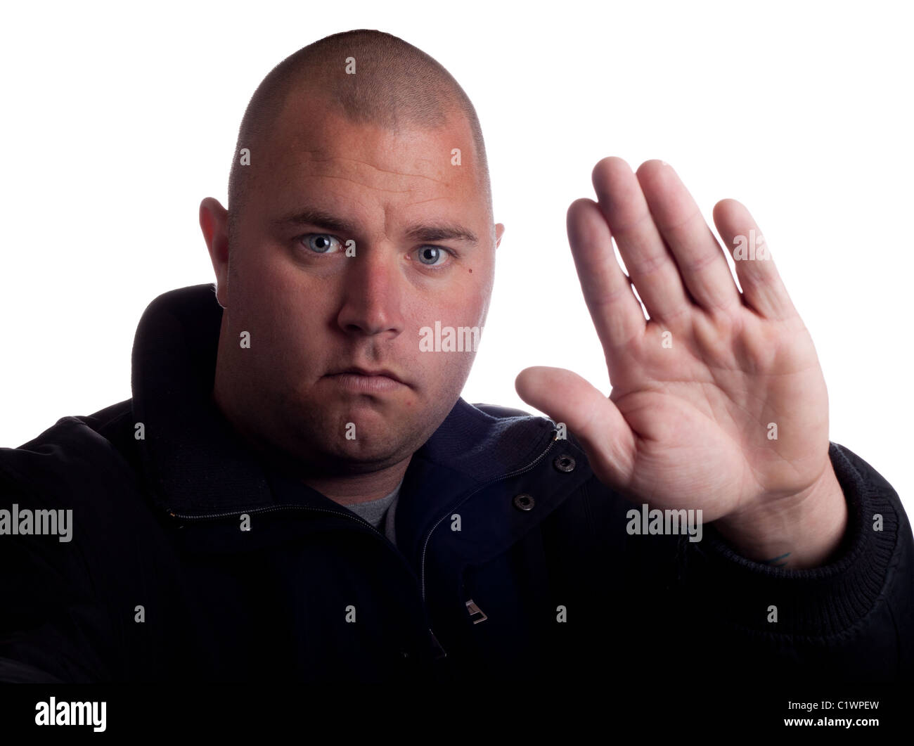 Mi dispiace ma dovrete interrompere qui e attendere un minuto. Foto Stock