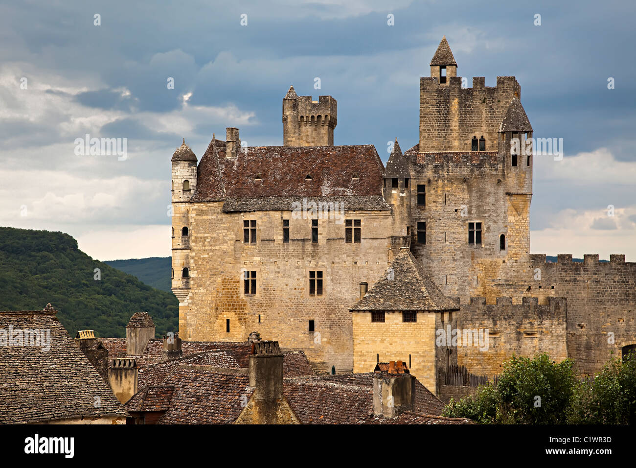 Castello di Beynac-et-Cazenac Dordogne Francia Foto Stock