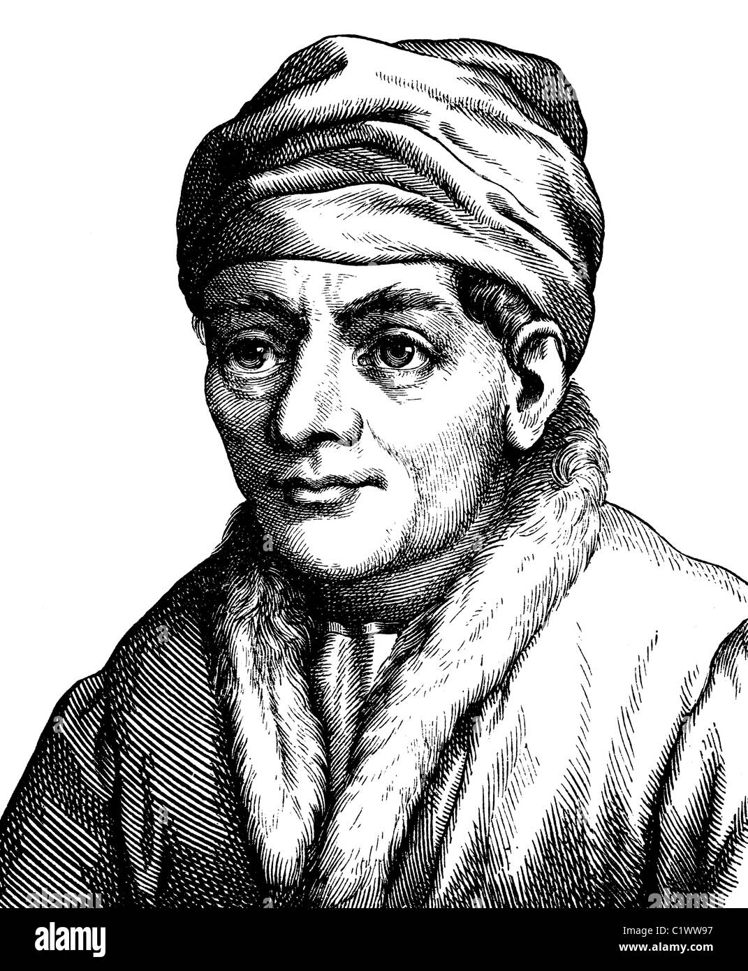 Digitale immagine migliorata di Johannes Regiomontanus, Camillo Johann Mueller aus Koenigsberg, matematico e astronomo, 1436 - Foto Stock