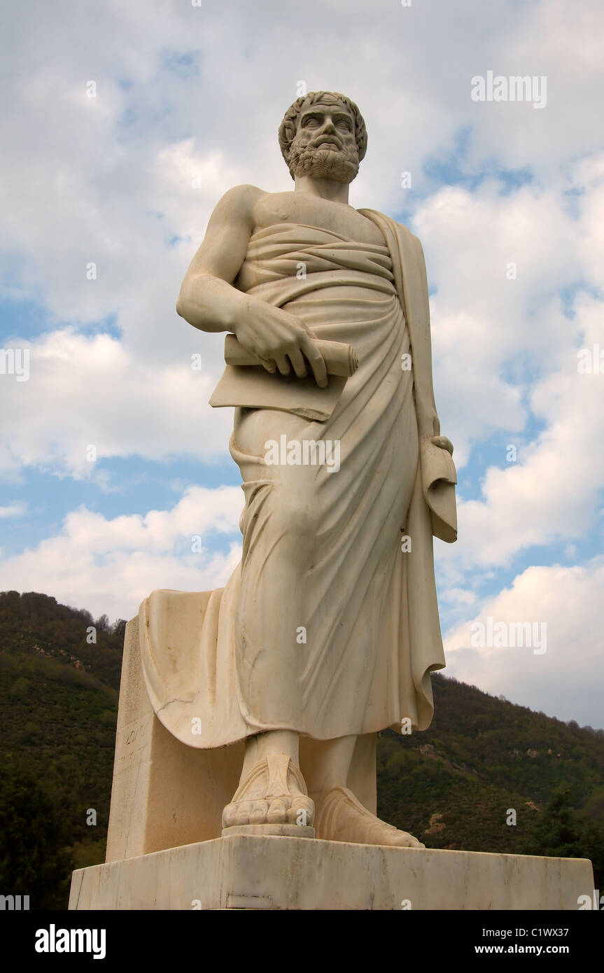 L Antico matematico greco Aristotele Foto Stock