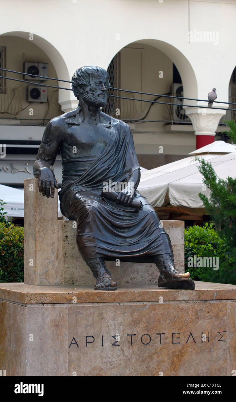 L Antico matematico greco Aristotele Foto Stock