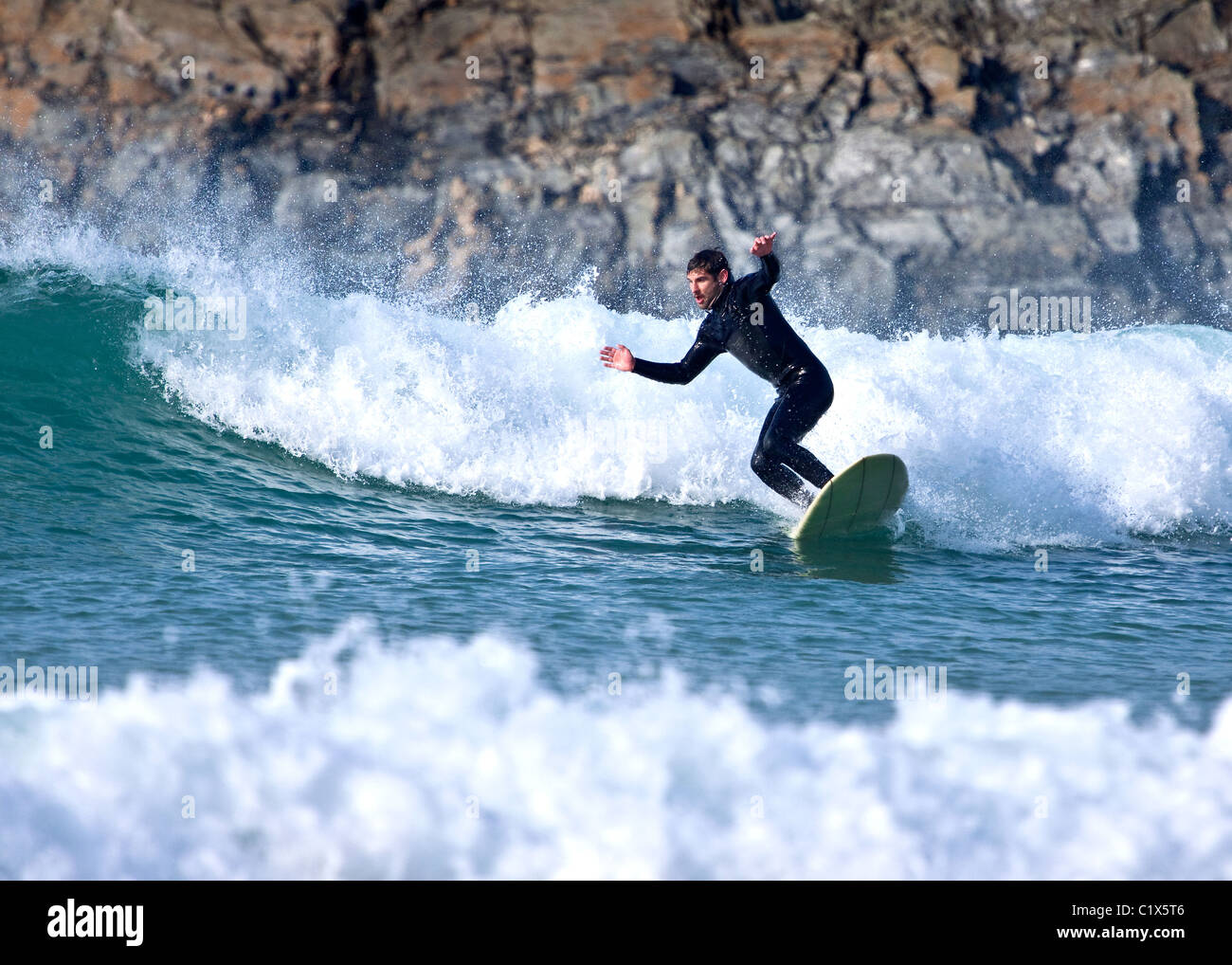 Surf della Cornovaglia Foto Stock