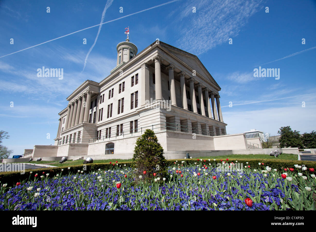 Bandiera Dello Stato Del Tennessee, USA, Tessuto Di Stoffa Che Sventola in Cima Illustrazione di