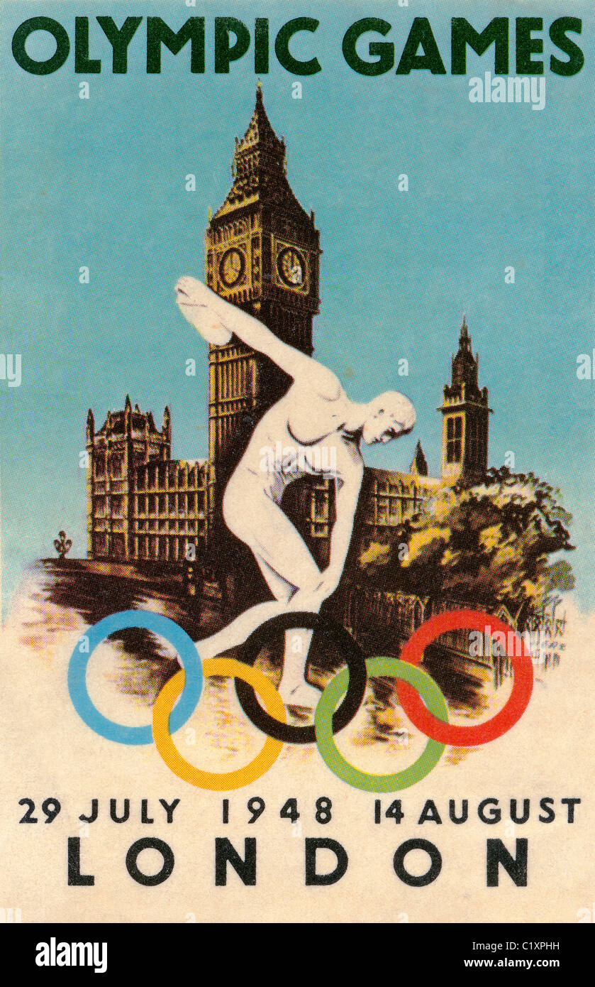 Poster dei Giochi Olimpici 1948 Foto Stock