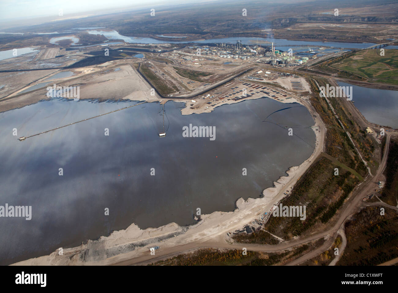 Fort McMurray tar sands sono la più grande superficie di depositi di olio nel mondo e una preziosa energia e risorse di carburante Foto Stock