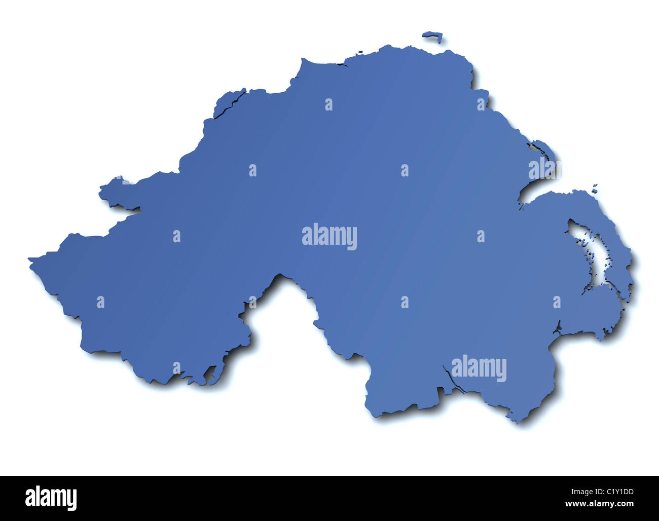 Mappa di Irlanda del Nord - REGNO UNITO Foto Stock