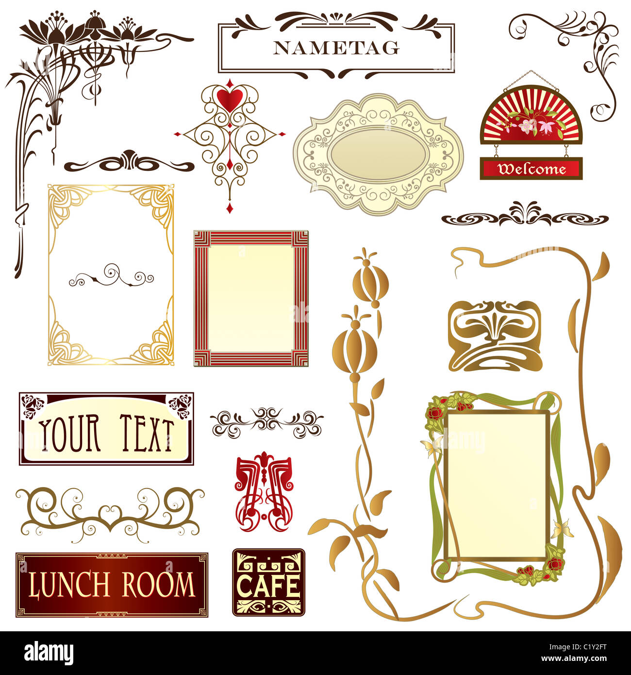 Gli elementi di design - illustrazione Foto Stock