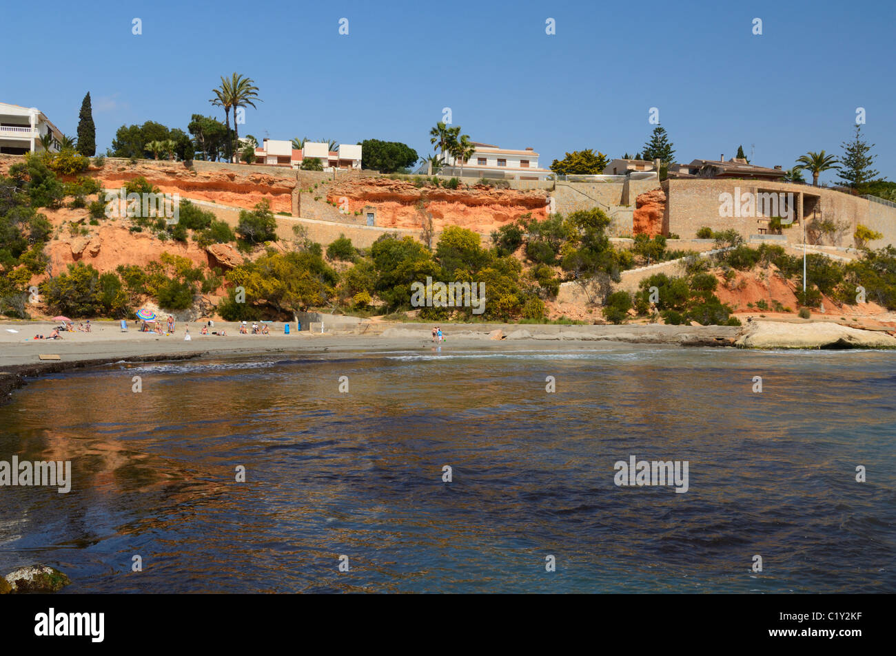 La Costa Blanca a Cabo Roig, provincia di Alicante, Spagna. Foto Stock