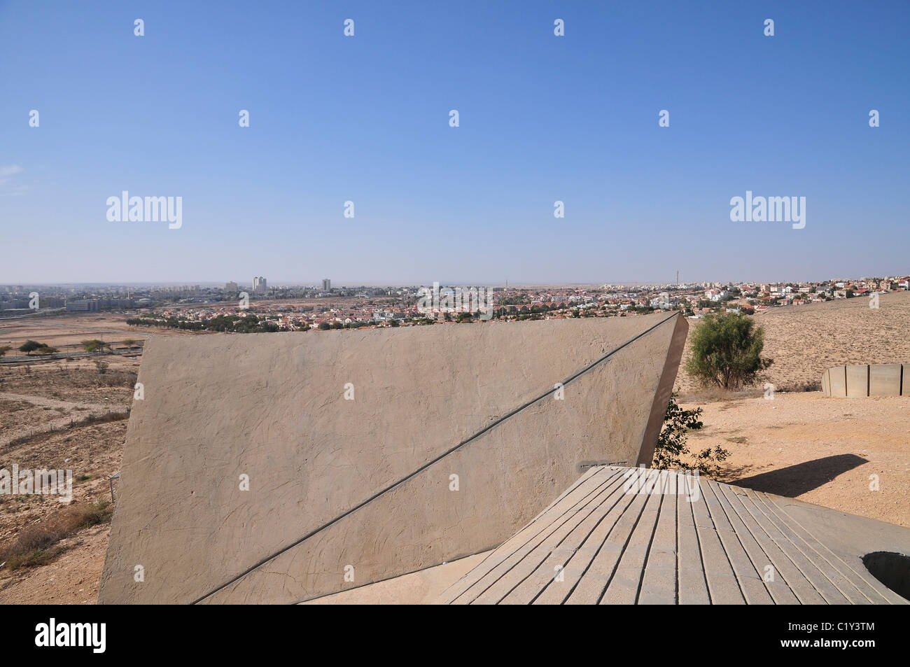 Israele, Beer Sheva, la Brigata Negev monumento disegnato da Dani Karavan Foto Stock