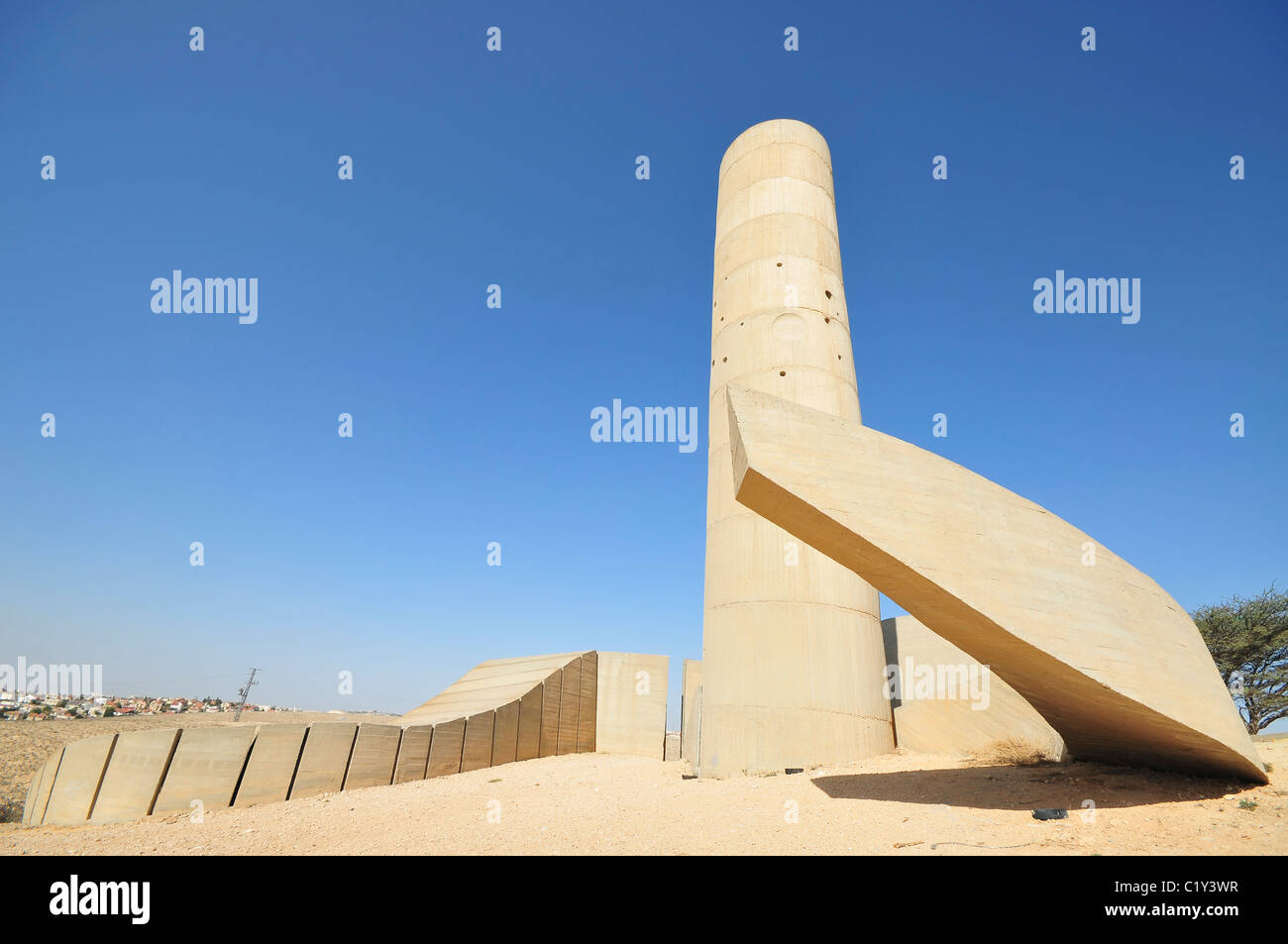 Israele, Beer Sheva, la Brigata Negev monumento disegnato da Dani Karavan Foto Stock