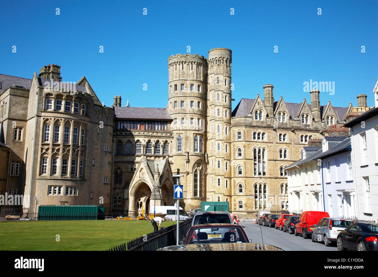 Il vecchio edificio di college Aberystwyth Wales UK Foto Stock
