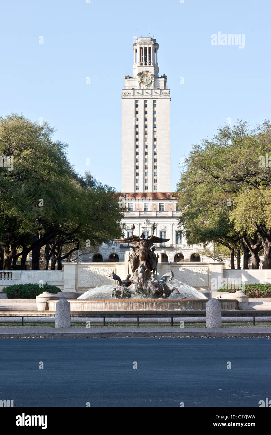La torre principale, la University of Texas, Foto Stock