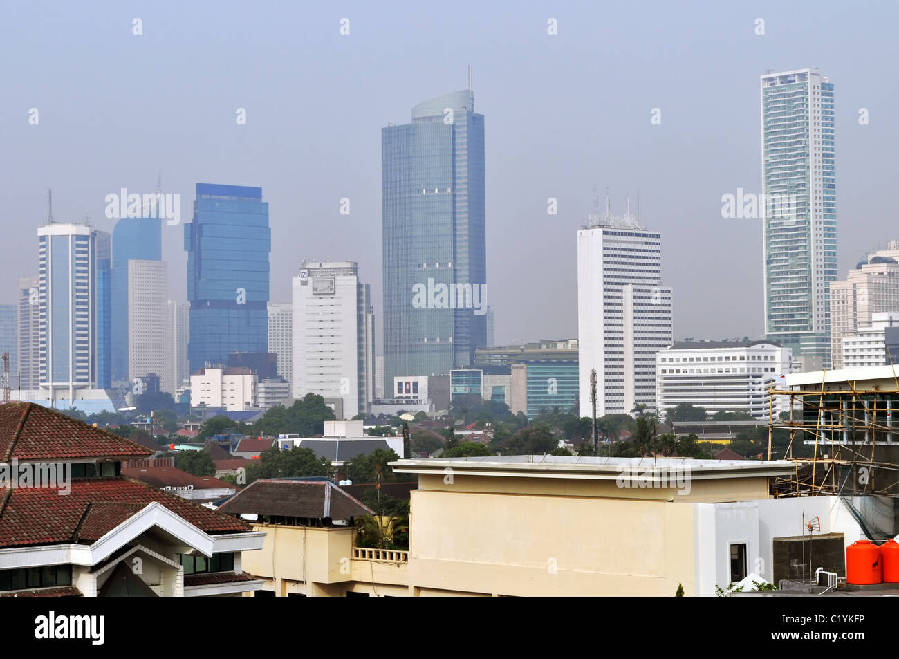Paesaggio di Indonesia città capitale Giacarta. Foto Stock