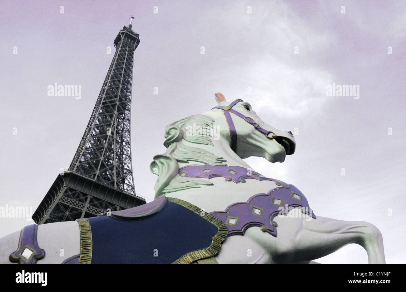 Torre Eiffel, Parigi, Francia Foto Stock