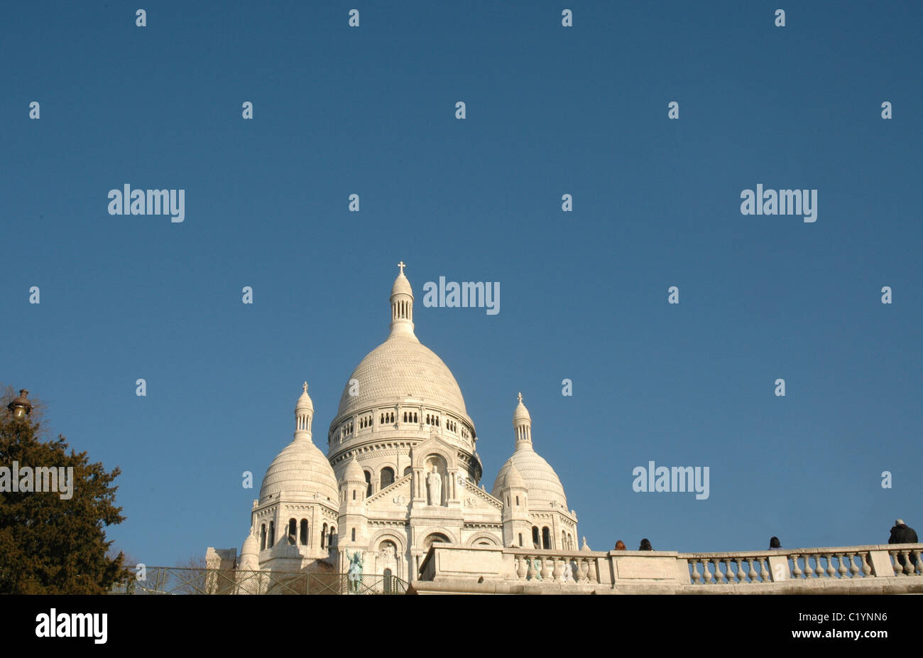 Basilica del Sacré Coeur e Montmartre, Parigi, Francia Foto Stock