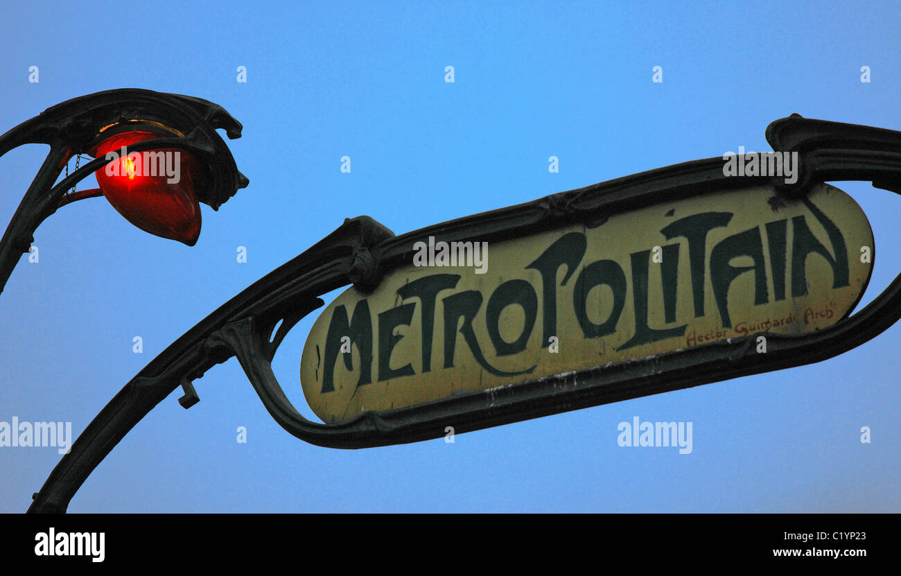 Metropolitana - metro- a Parigi, Francia Foto Stock