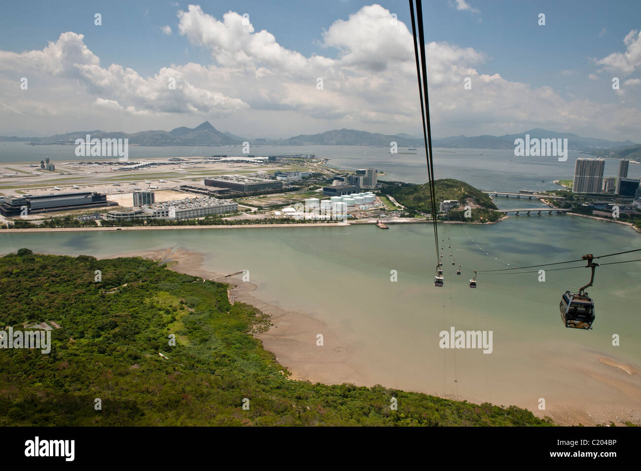 Il Ngong Ping 360 è un progetto del turismo sull'Isola di Lantau in Hong Kong. Foto Stock