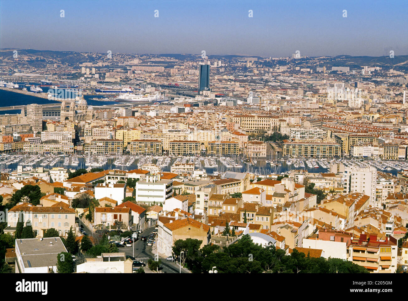 Panoramica della città di Marsiglia Foto Stock