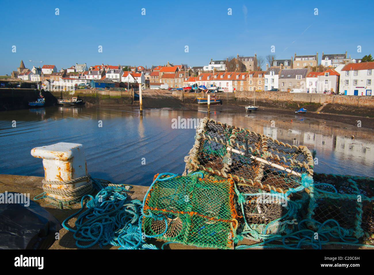 St Monans Harbour, East Neuk Fife, Scozia, Marzo 2011 Foto Stock