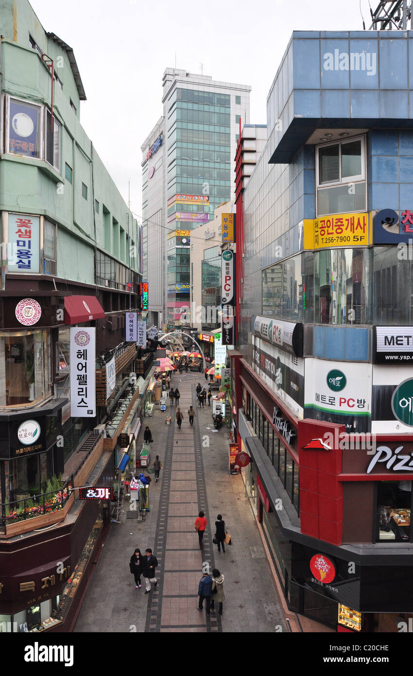 Città Scence in Busan, Corea del Sud. Foto Stock