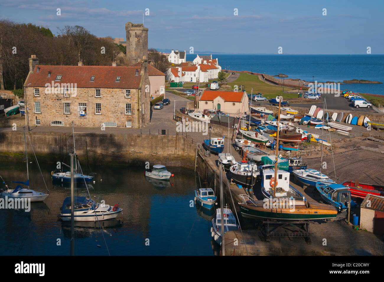 Dysart Harbour, Fife, Scozia, Marzo 2011 Foto Stock