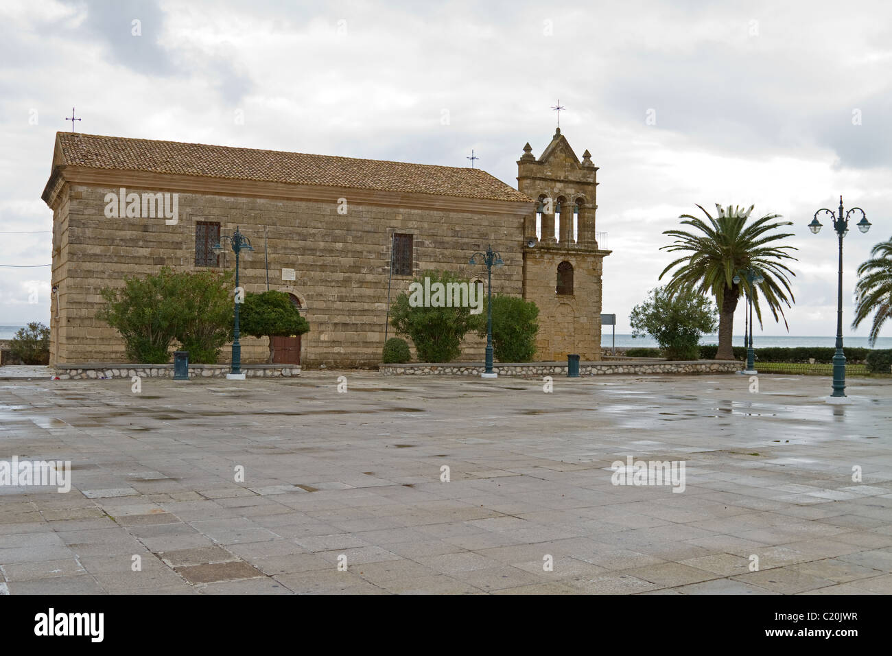 La vecchia chiesa di San Nicholaos, nella città di Zakynthos Zante Island, Grecia Foto Stock