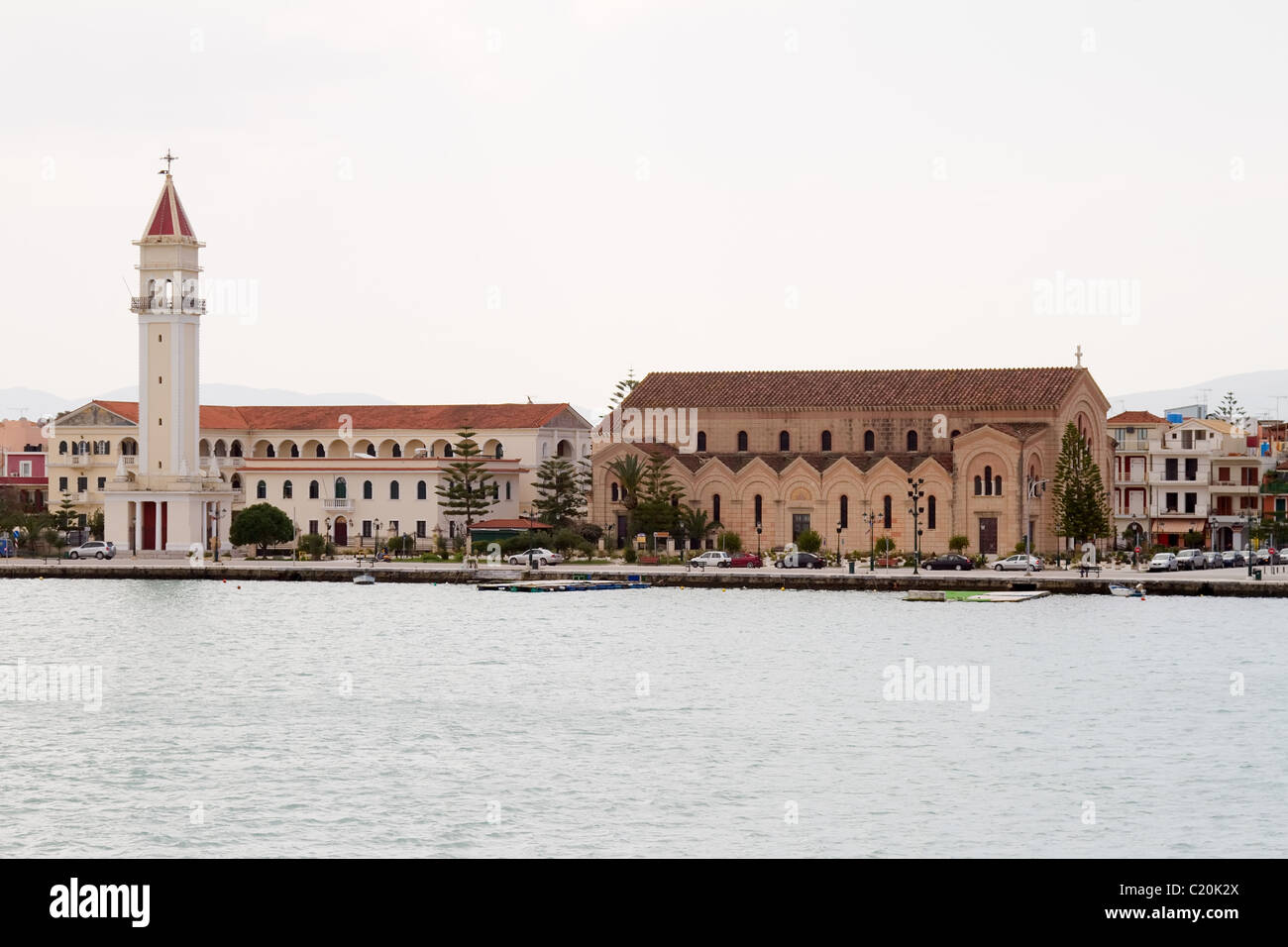 La vecchia chiesa di San Dionisio a Zakinthos cittadina dell'isola, Grecia Foto Stock
