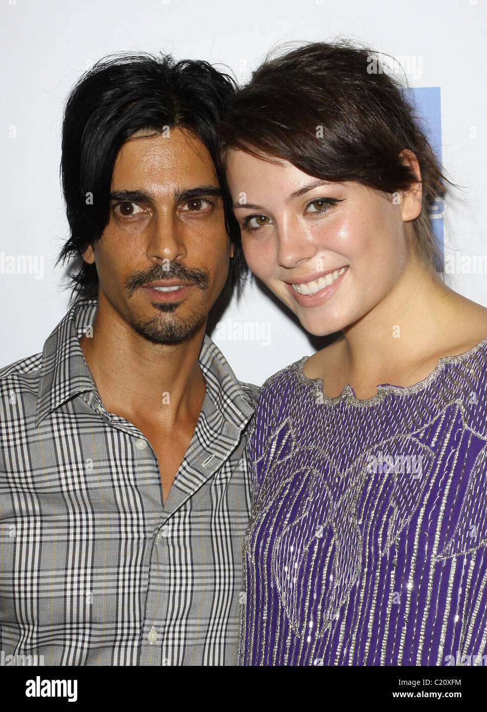 Francesco dieci, Melissa Baldwin 2009 Macy's passaporto fashion show tenutosi al Barker Hangar - Gli arrivi di Los Angeles, California - Foto Stock