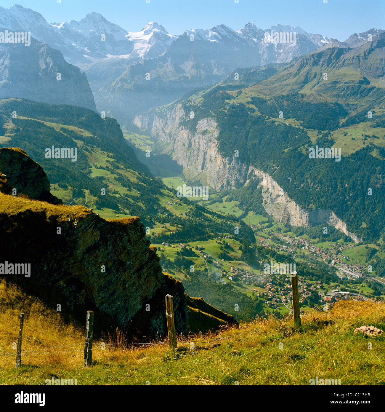 Valle di Lauterbrunnen svizzera Foto Stock