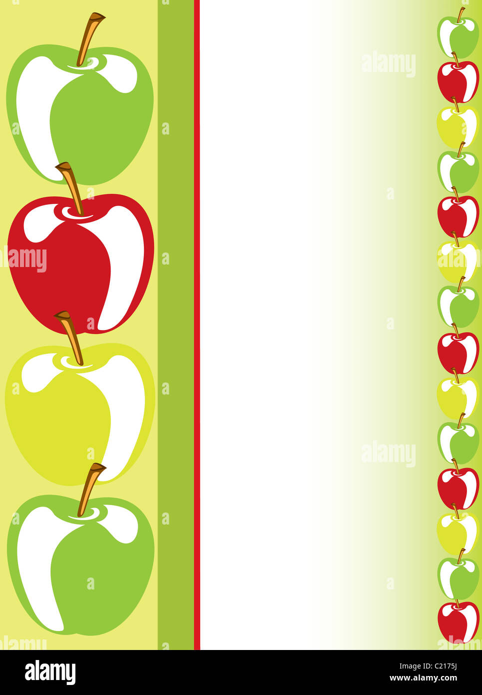Succhi di frutta rossa e mela verde Foto Stock