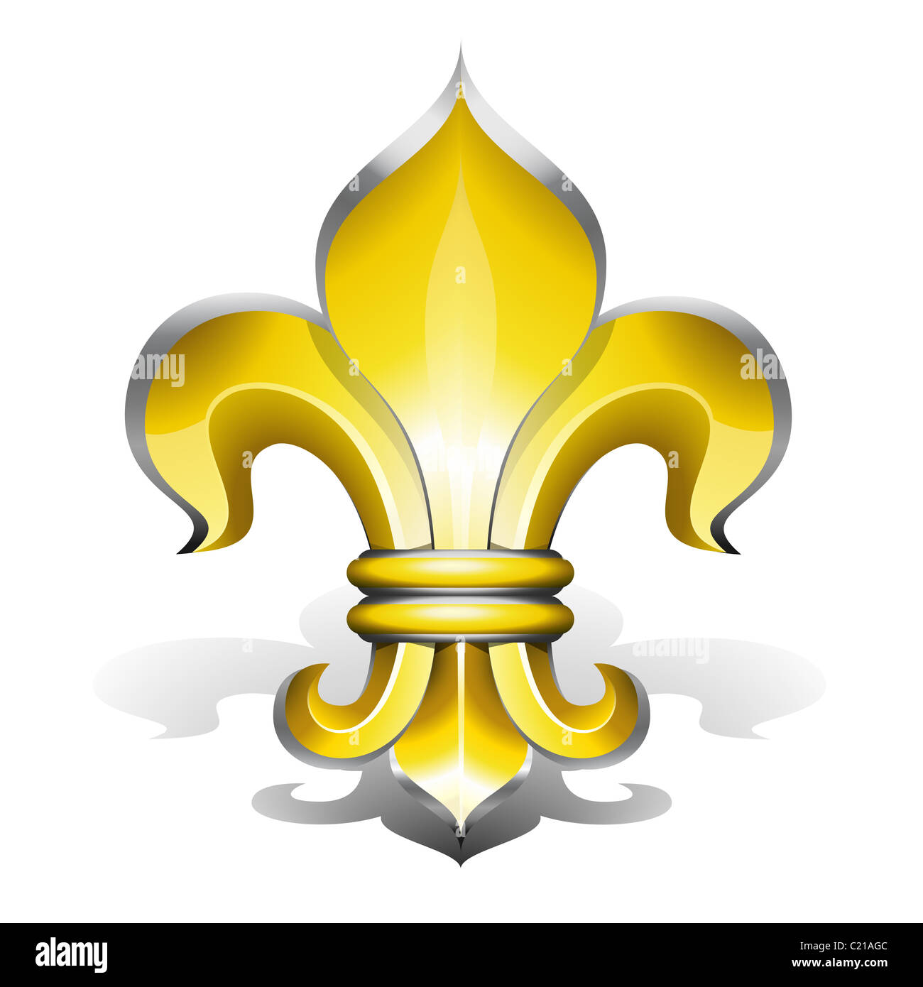 Fleur de Lys, antico simbolo della regalità francese Foto Stock