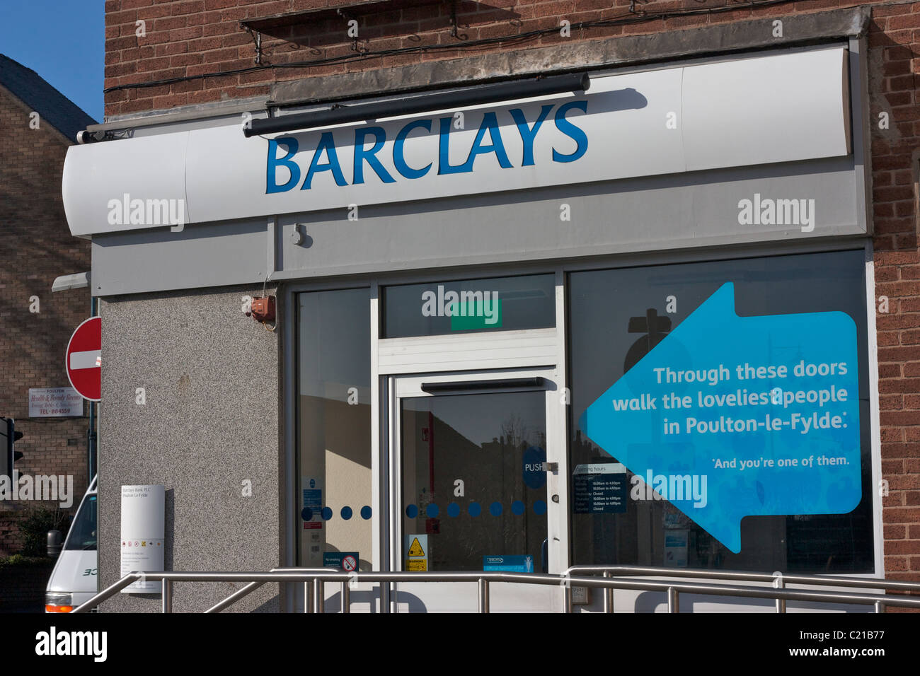 Barclays Bank Branch, Poulton-le-Fylde, Lancashire Foto Stock