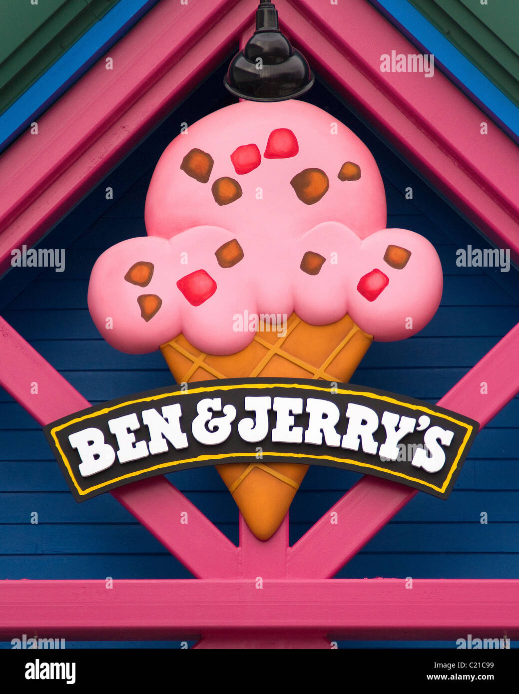 Ben e Jerry's, Ben e Jerry, gelati in fabbrica a Waterbury, Vermont, USA. Foto Stock