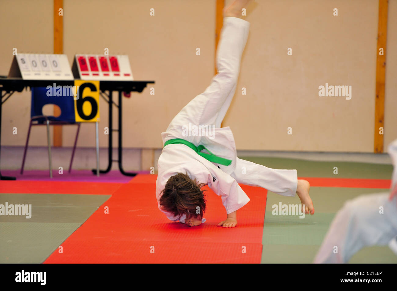 Il judo la concorrenza degli adolescenti Foto Stock