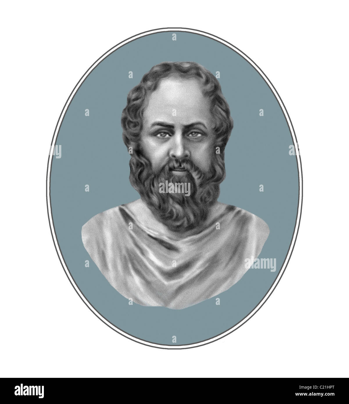 Socrate 469 399BC filosofo greco illustrazione da una incisione Foto Stock