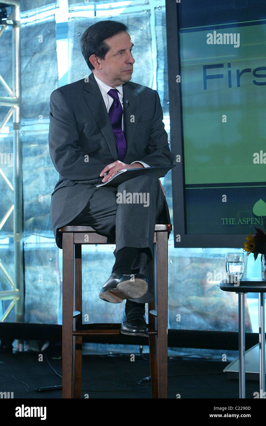 Chris Wallace atlantico e Aspen Institute sponsorizzato 'prima bozza della storia", un evento Newseum con interviste da Foto Stock