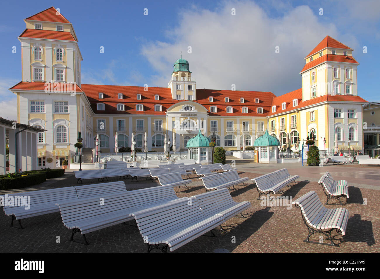 Spa hotel a Binz; Kurhaus Binz Foto Stock