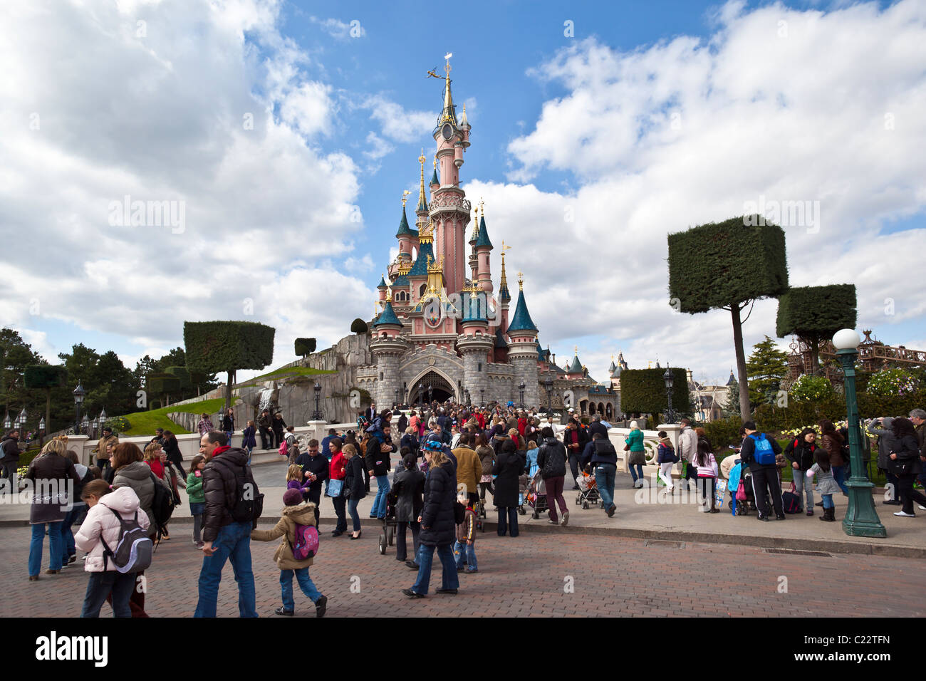 Cenerentola il castello di Disneyland Paris, Francia Foto Stock
