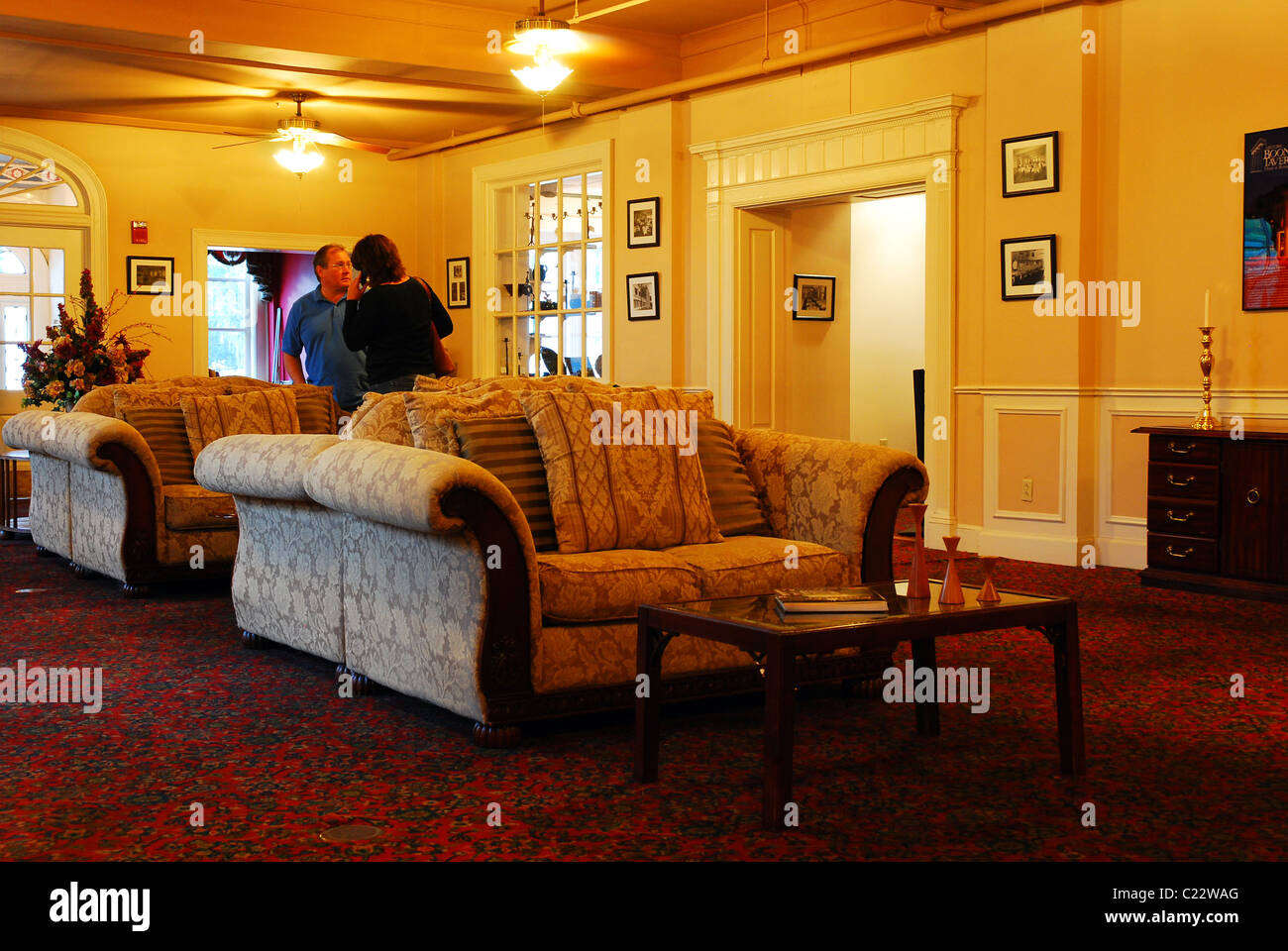 La lobby del Boone Tavern di Berea, Kentucky Foto Stock