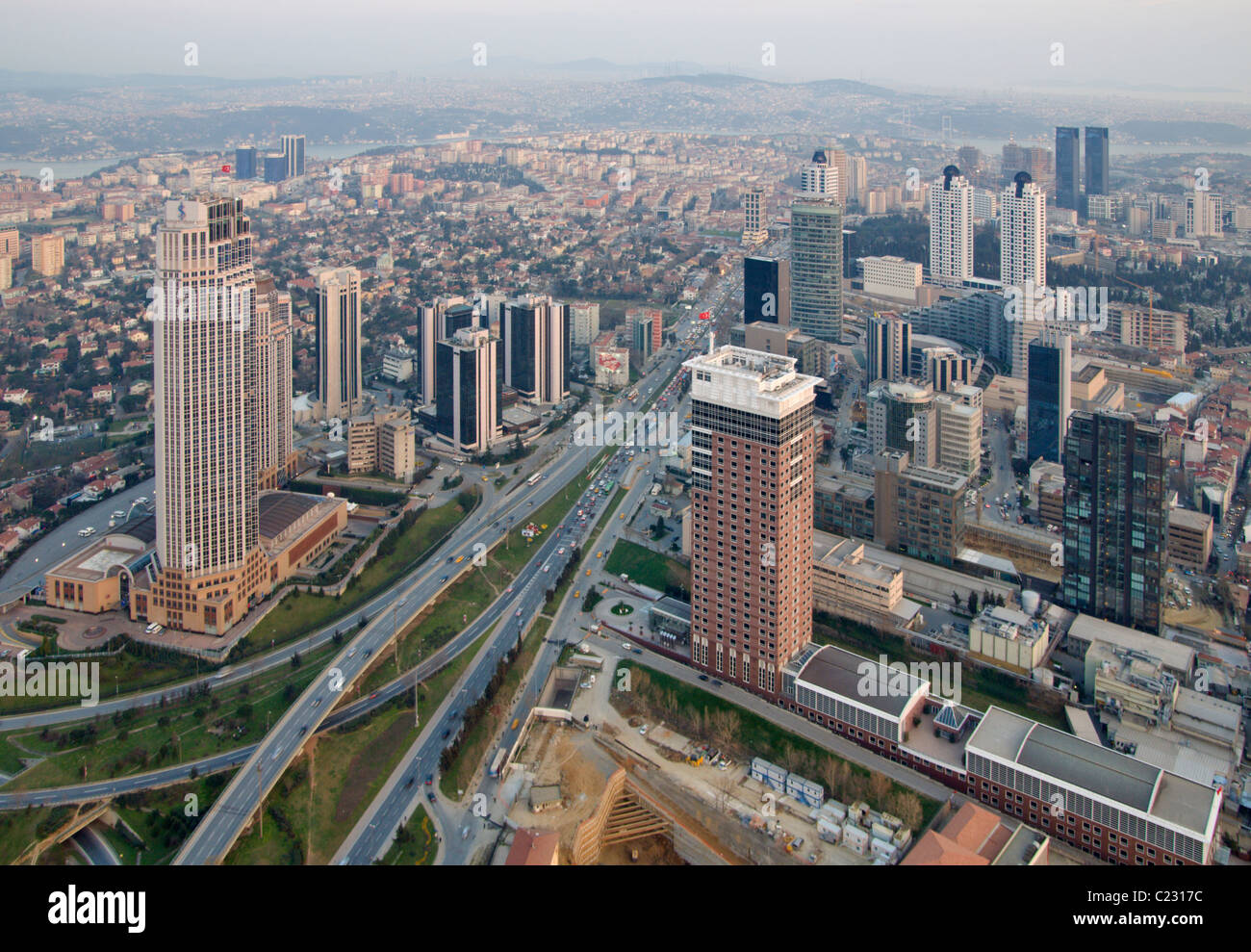 Levent è un quartieri degli affari di Istanbul , Turchia Foto Stock